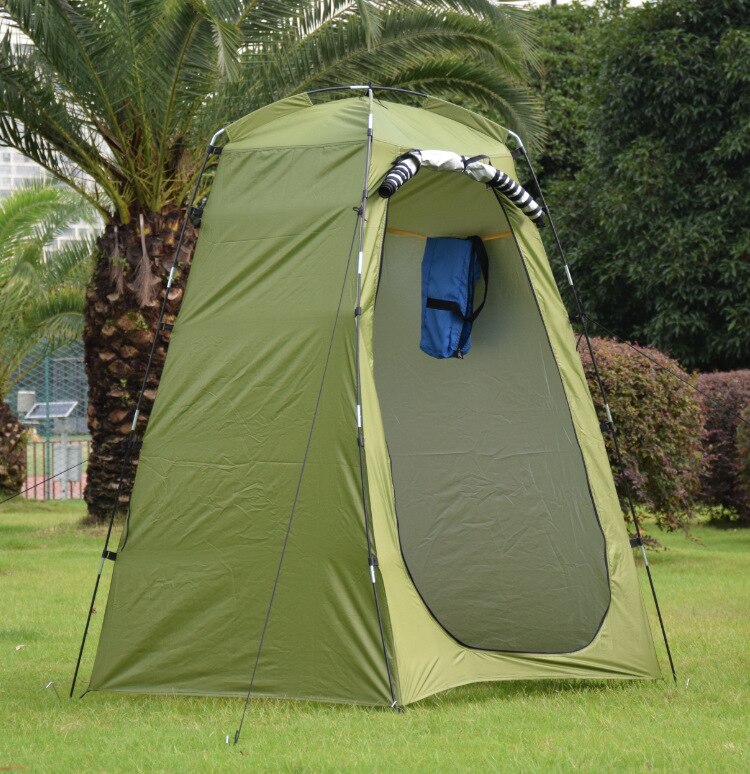 Cheap Goat Tents Dual Layer Waterproof Anti UV Tourist Tents Portable Changing Fitting Room Outdoor Camping Shower Bathing Tent Privacy Toilet   